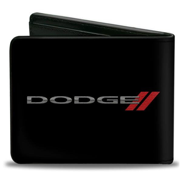 Buckle-Down Bi-Fold Wallet - DODGE Red Rhombus Black Silver Red