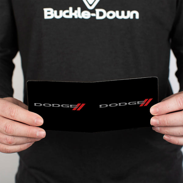 Buckle-Down Bi-Fold Wallet - DODGE Red Rhombus Black Silver Red