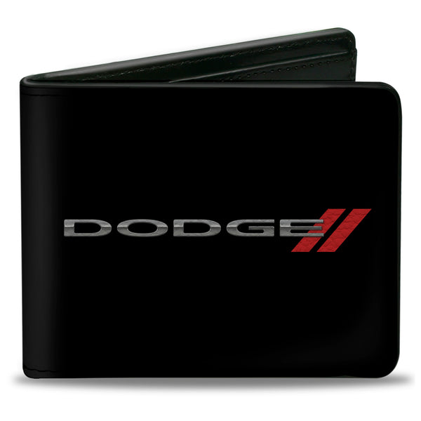 Buckle-Down Bi-Fold Wallet - DODGE Red Rhombus Black Silver Red