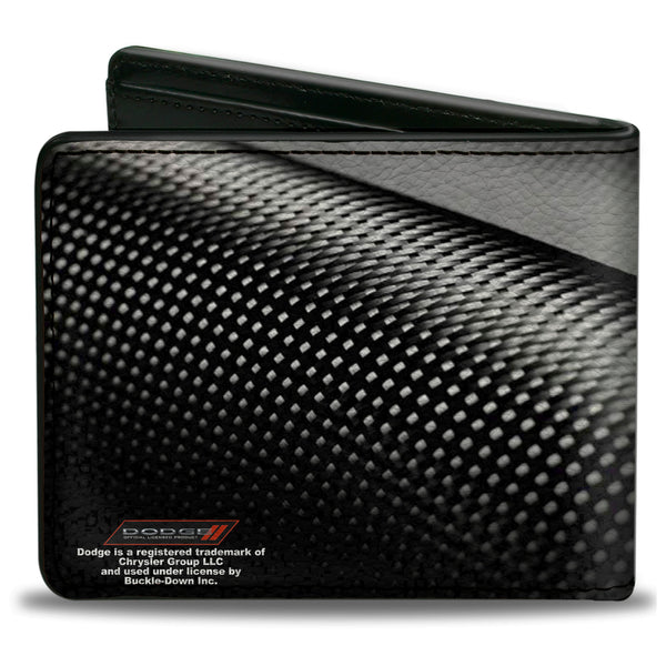 Buckle-Down Bi-Fold Wallet - Dodge Red Rhombus Carbon Fiber