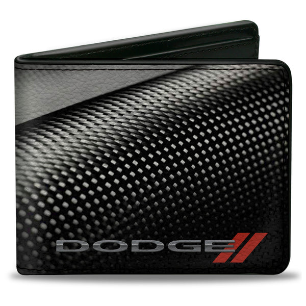 Buckle-Down Bi-Fold Wallet - Dodge Red Rhombus Carbon Fiber
