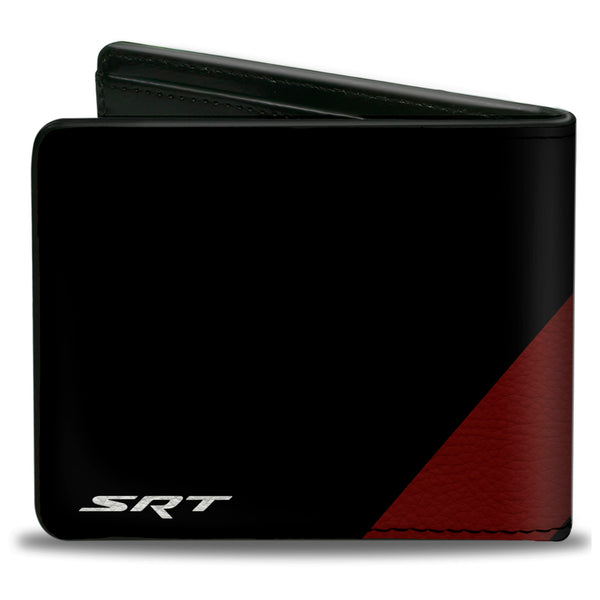 Buckle-Down Bi-Fold Wallet - Dodge Rhombus Stripe Demon Hellcat Icon Black Red White