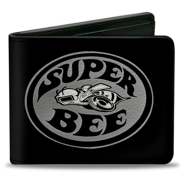 Buckle-Down Bi-Fold Wallet - Dodge SUPER BEE Logo Black Grays White