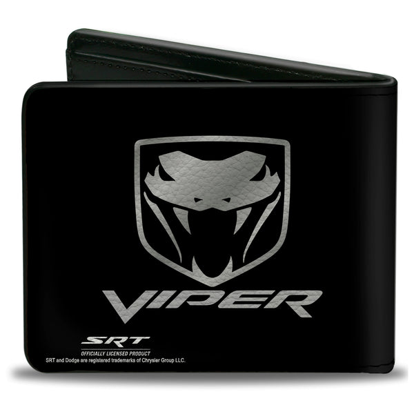 Buckle-Down Bi-Fold Wallet - Dodge Viper Black Silver Logo