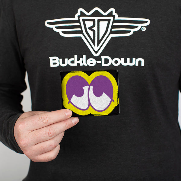 Buckle-Down Bi-Fold Wallet - Dopey Eyes Black Yellow Purple