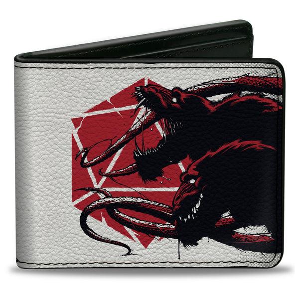 Buckle-Down Bi-Fold Wallet - Dungeons & Dragons Demogorgon and Dice Japanese Text White