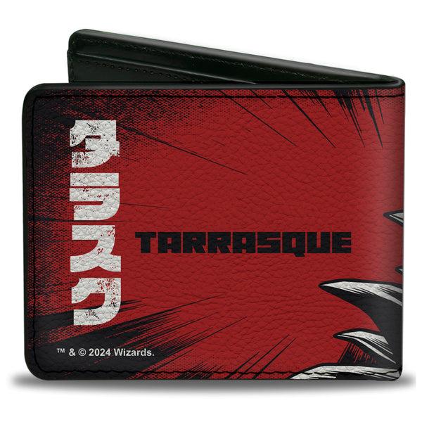 Buckle-Down Bi-Fold Wallet - Dungeons & Dragons TARRASQUE Monster And Text Black/Red/White