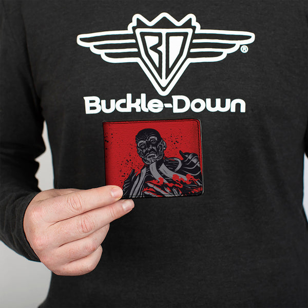 Buckle-Down Bi-Fold Wallet - Dungeons & Dragons Vecna Pose A SMALL PRICE TO PAY Close-Up Red/Black/Gray
