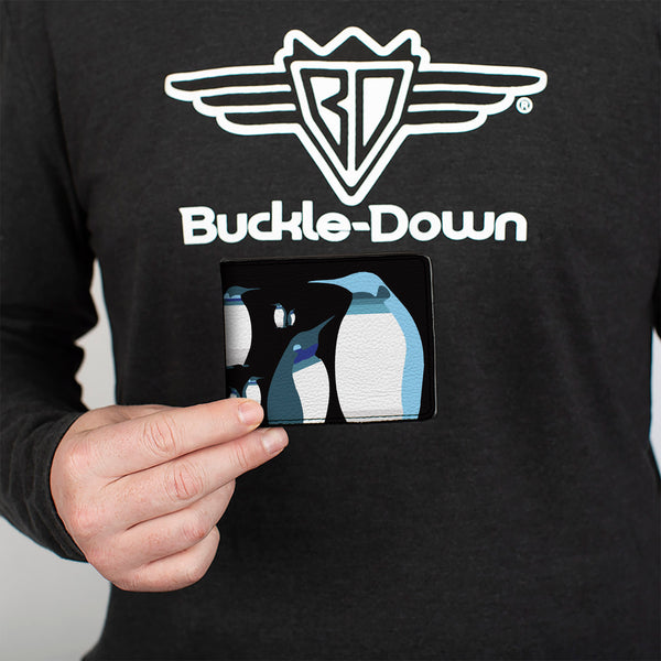 Buckle-Down Bi-Fold Wallet - Emperor Penguins Gray Blues