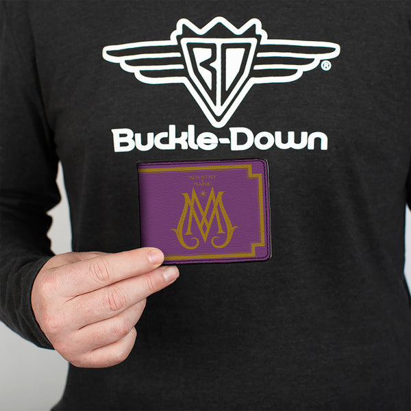 Buckle-Down Bi-Fold Wallet - Fantastic Beasts The Crimes Of Grindelwald MINISTRY OF MAGIC Icon Purple Gold
