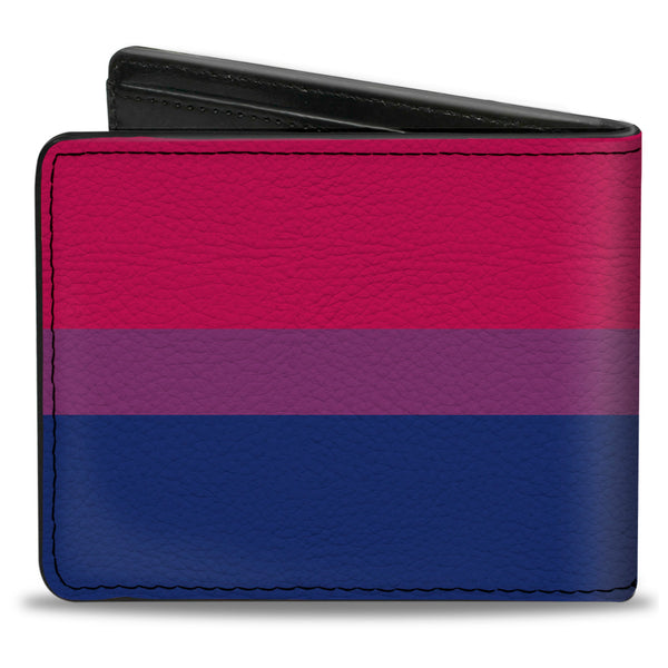 Buckle-Down Bi-Fold Wallet - Flag Bisexual Pink Purple Blue