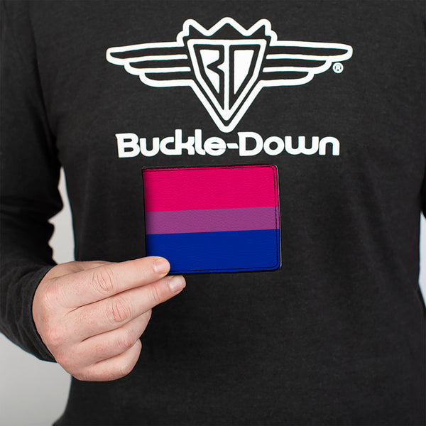 Buckle-Down Bi-Fold Wallet - Flag Bisexual Pink Purple Blue
