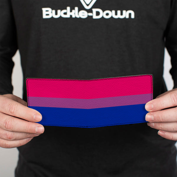 Buckle-Down Bi-Fold Wallet - Flag Bisexual Pink Purple Blue