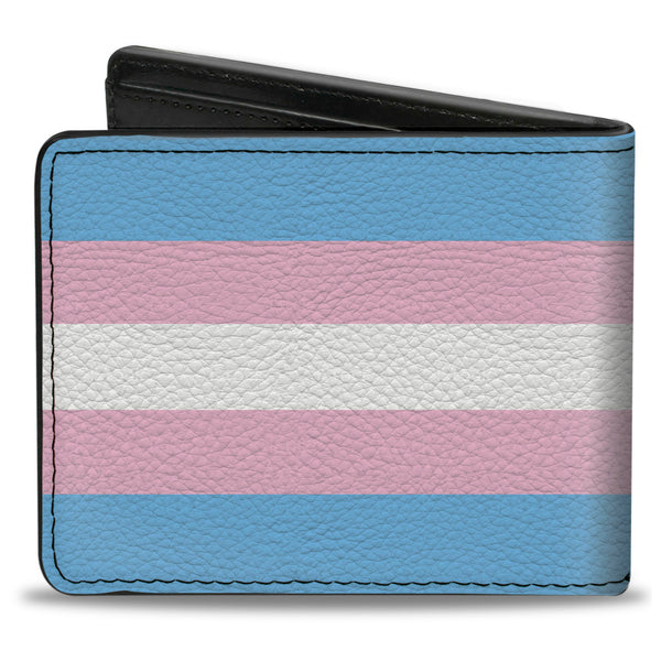 Buckle-Down Bi-Fold Wallet - Flag Transgender Baby Blue Baby Pink White