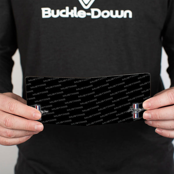Buckle-Down Bi-Fold Wallet - Ford Mustang W Bars CORNER W Text
