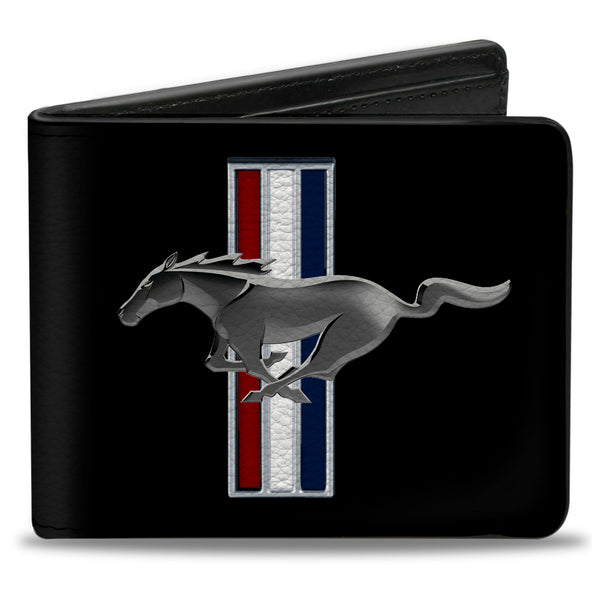Buckle-Down Bi-Fold Wallet - Ford Mustang w Bars Logo CENTERED