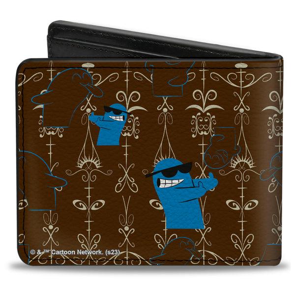 Buckle-Down Bi-Fold Wallet - Foster's Home For Imaginary Friends Bloo Poses Black/White