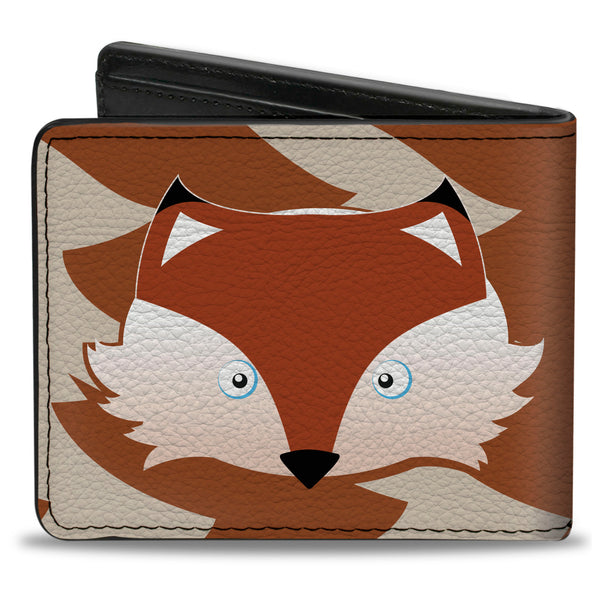 Buckle-Down Bi-Fold Wallet - Fox Face Tail Orange Natural