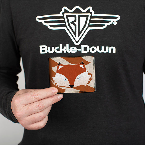 Buckle-Down Bi-Fold Wallet - Fox Face Tail Orange Natural