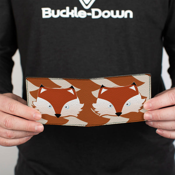 Buckle-Down Bi-Fold Wallet - Fox Face Tail Orange Natural