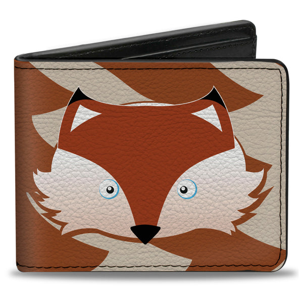 Buckle-Down Bi-Fold Wallet - Fox Face Tail Orange Natural