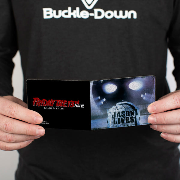 Buckle-Down Bi-Fold Wallet - Friday The 13th PART VI KILL OR BE KILLED Movie Poster And Title Logo