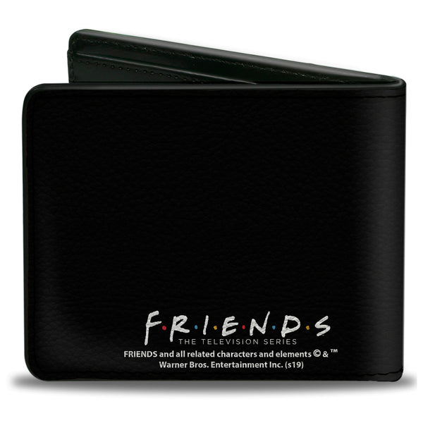 Buckle-Down Bi-Fold Wallet - FRIENDS Logo Black White Multi Color
