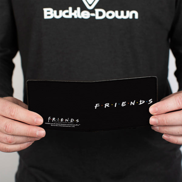 Buckle-Down Bi-Fold Wallet - FRIENDS Logo Black White Multi Color