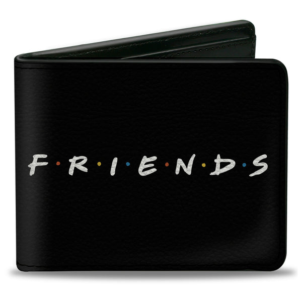 Buckle-Down Bi-Fold Wallet - FRIENDS Logo Black White Multi Color