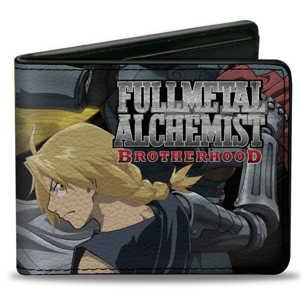 Buckle-Down Bi-Fold Wallet - FULLMETAL ALCHEMIST BROTHERHOOD Elric Brothers Yellow Sky Pose Blocks