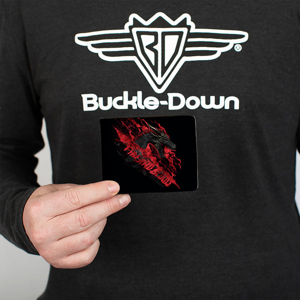 Buckle-Down Bi-Fold Wallet - Game Of Thrones The Dragon Awakens FIRE AND BLOOD Black/Red/Grays