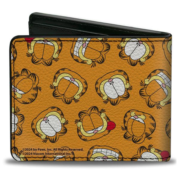 Buckle-Down Bi-Fold Wallet - Garfield Expressions Scattered Orange