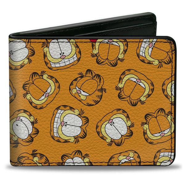 Buckle-Down Bi-Fold Wallet - Garfield Expressions Scattered Orange