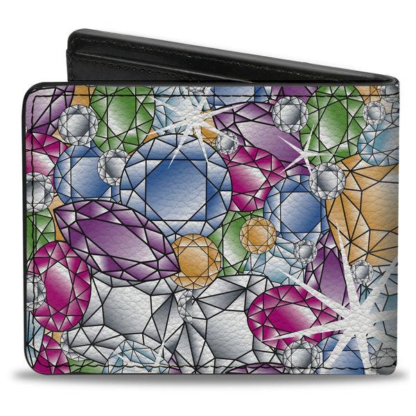 Buckle-Down Bi-Fold Wallet - Gems Stacked Multi Color
