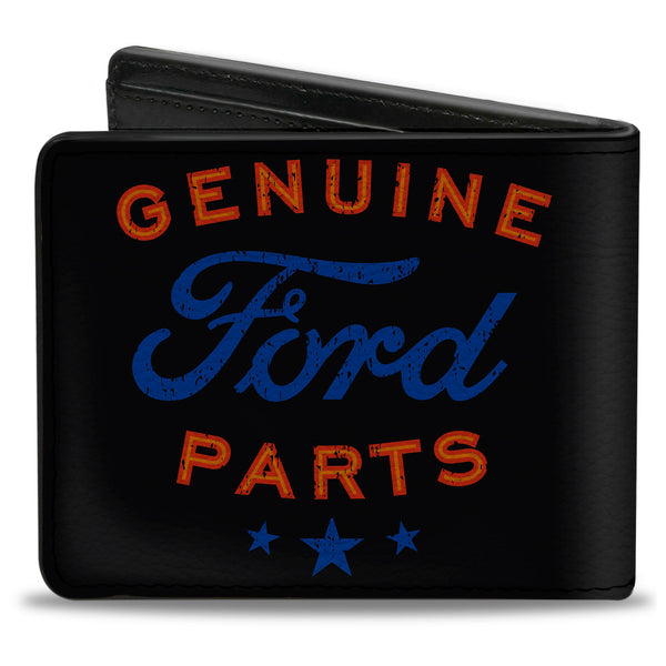 Buckle-Down Bi-Fold Wallet - GENUINE FORD PARTS Star Logo Black Red Blue