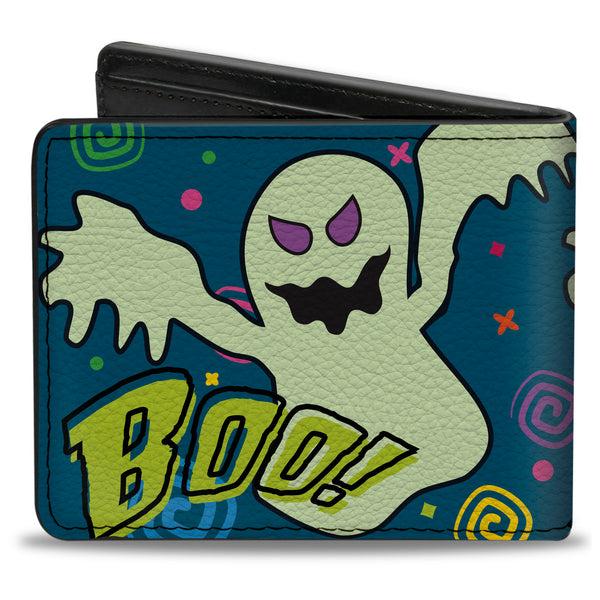 Buckle-Down Bi-Fold Wallet - Ghost BOO Blue Multi Color
