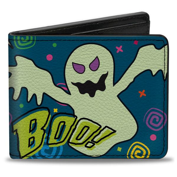 Buckle-Down Bi-Fold Wallet - Ghost BOO Blue Multi Color
