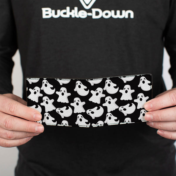 Buckle-Down Bi-Fold Wallet - Ghosts Scattered Black White