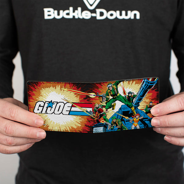 Buckle-Down Bi-Fold Wallet - GI JOE A Real American Hero #1 Comic Cover Explosion Scene And Title Logo
