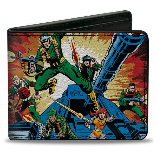 Buckle-Down Bi-Fold Wallet - GI JOE A Real American Hero #1 Comic Cover Explosion Scene and Title Logo