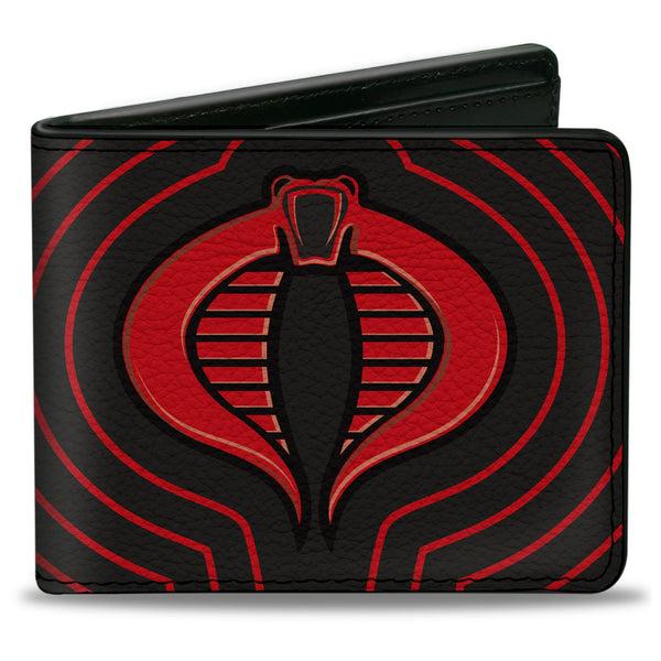 Buckle-Down Bi-Fold Wallet - GI Joe COBRA Ripple Logo Black/Red