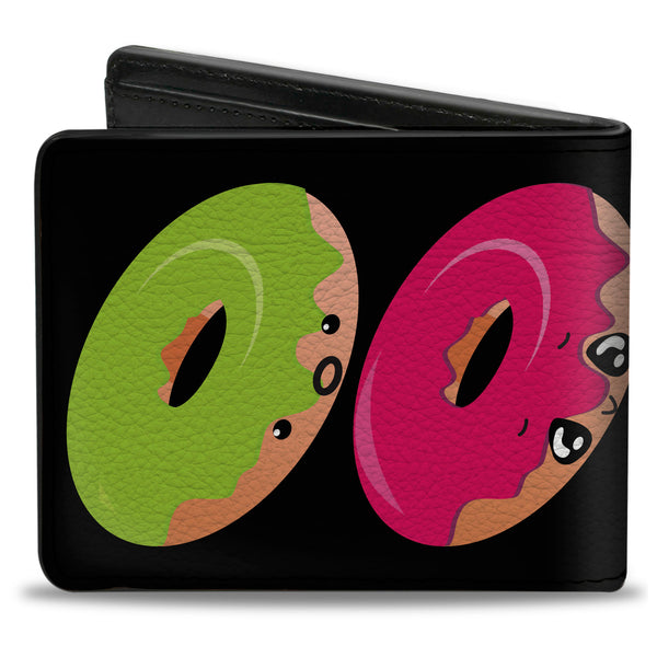Buckle-Down Bi-Fold Wallet - Glaze Donut Expressions Black