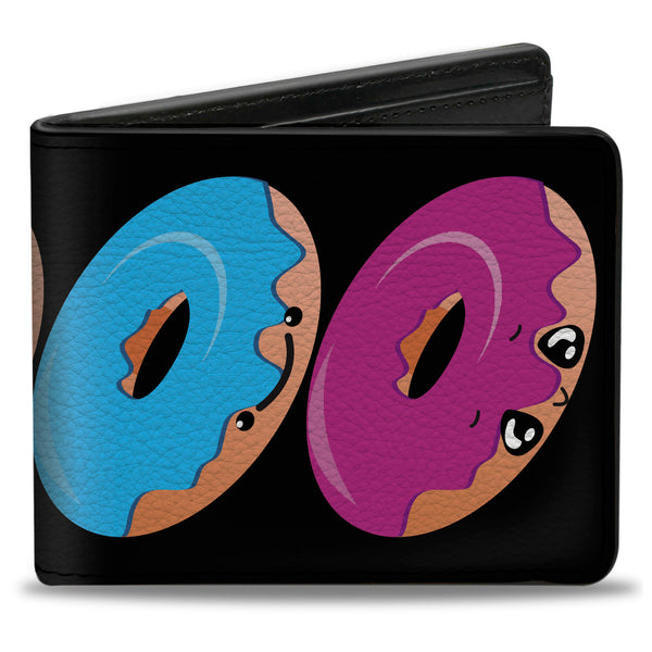 Buckle-Down Bi-Fold Wallet - Glaze Donut Expressions Black