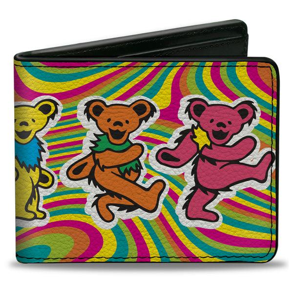 Buckle-Down Bi-Fold Wallet - Grateful Dead Dancing Bears Swirl Multi Color