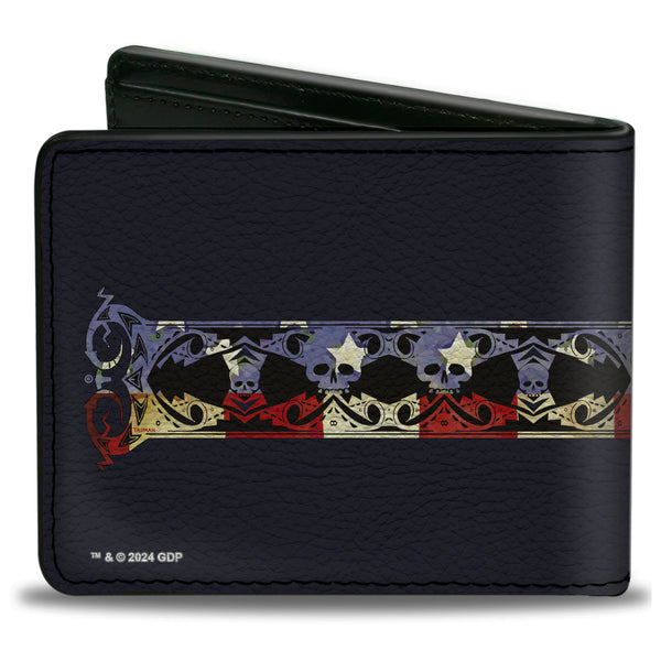 Buckle-Down Bi-Fold Wallet - Grateful Dead Dave's Picks Bonus Disc 2013 Skeleton Cover Art Black/Blue/Red