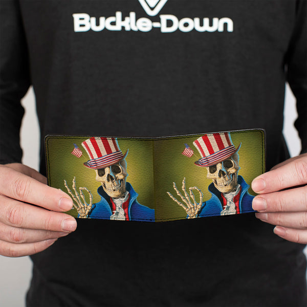 Buckle-Down Bi-Fold Wallet - Grateful Dead Dave's Picks Volume Four College Of William And Mary Uncle Sam Cover Art