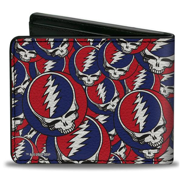 Buckle-Down Bi-Fold Wallet - GRATEFUL DEAD Steal Your Face Logo Centered + Stacked