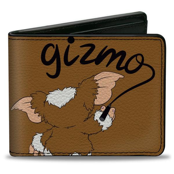 Buckle-Down Bi-Fold Wallet - Gremlins GIZMO Script Pose Brown/Black