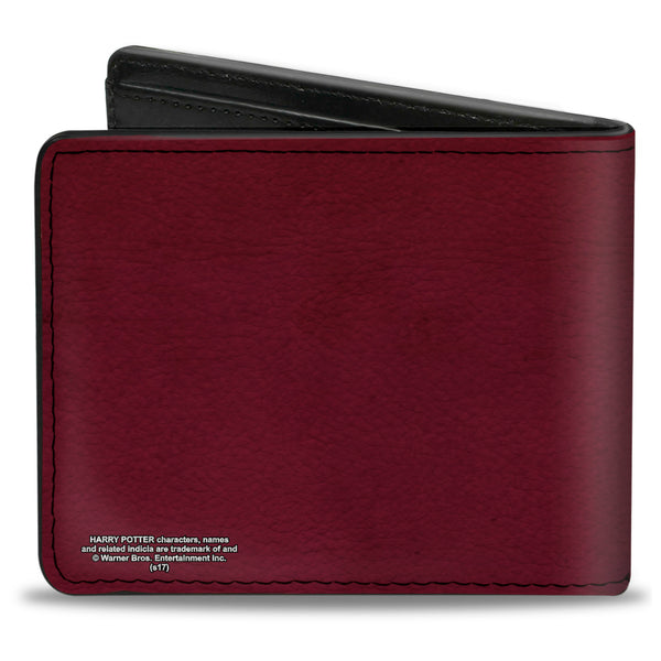 Buckle-Down Bi-Fold Wallet - GRYFFINDOR Crest Vertical Stripe Burgundy Gold