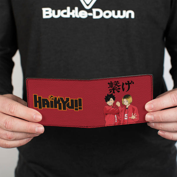 Buckle-Down Bi-Fold Wallet - HAIKYU Nekoma High School Kozume And Kuroo CONNECT Pose Red